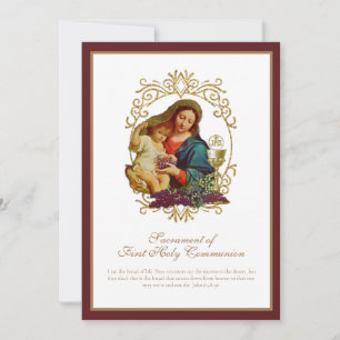 Invitation Communion catholique traditionnelle Marie Jésus