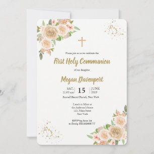 Invitation Communion florale