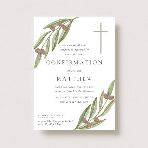 Invitation Communion Ou Confirmation De La Branche De L'Olivi