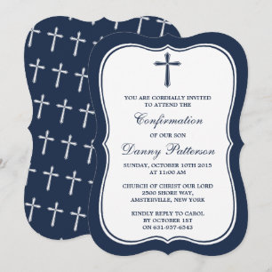 Invitation Communion Sainte Marine & Croix Blanche Ou Confirm