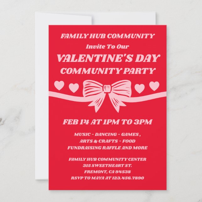 Invitation Community Valentine’s Day Event (Devant)