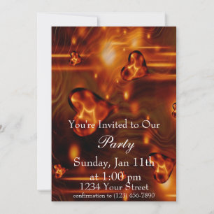 Invitation complète de la fête de la flamme du cœu