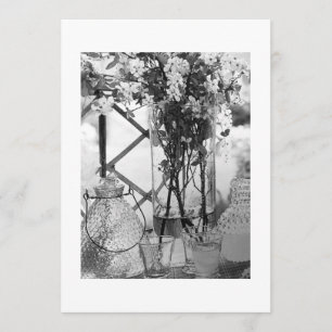 INVITATION "COMPOSITION DE MARIAGE" CARTON D'INVITATION NOIR/