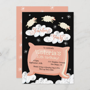Invitation Compter le mouton Fête du bois d'oeuvre Anniversai