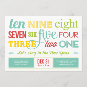 Invitation Comptons sur l'invitation du Nouvel An de la Soiré