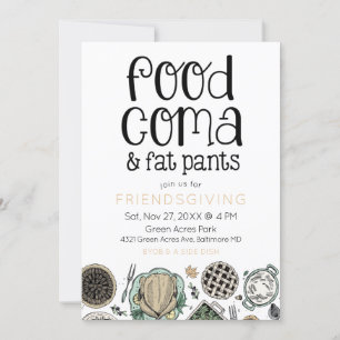 Invitation Comté alimentaire et pantalons gras Convivial Than