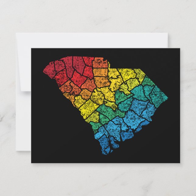 Invitation comtés de couleur de la carolina du sud (Devant)
