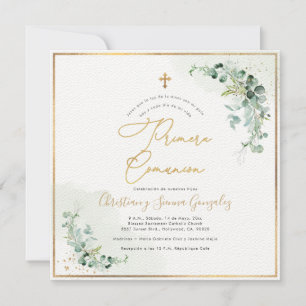 Invitation Comunion PixDezines H2 Eucalyptus Primera