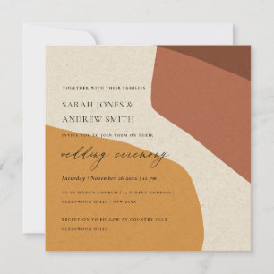 INVITATION CONCEPTION ABSTRAITE MODERNE DE LA TERRACOTTA