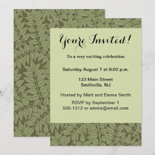 Invitation Conception classique Art Nouveau de branche de Wil