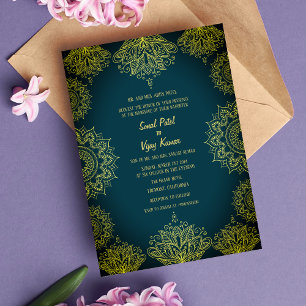 Invitation Conception complexe du Mariage indien