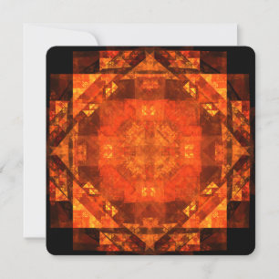 Invitation Conception d'art abstrait Mandala de Feu de Bénédi