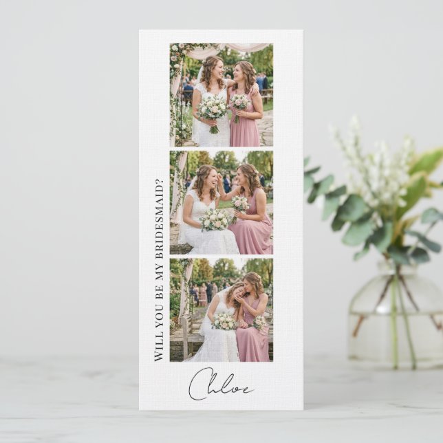 Invitation Conception de bande de photo d'impression pour dem (Debout devant)
