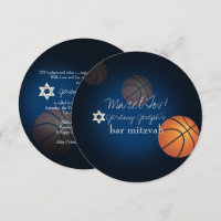 Conception de Bar Mitzvah de basketball PixDezines