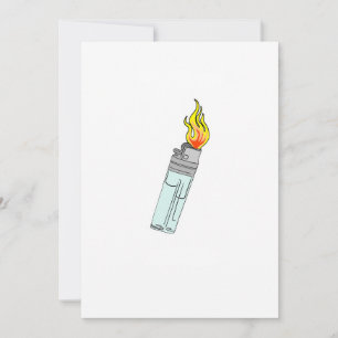 Invitation Conception de briquet et de flamme