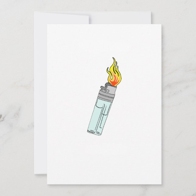 Invitation Conception de briquet et de flamme (Devant)