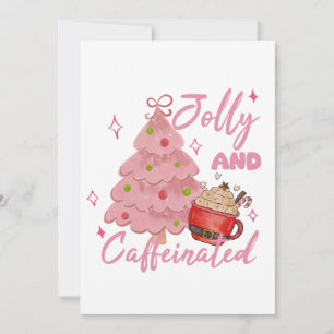 Invitation Conception de café d'arbre de Noël joyeuse et café
