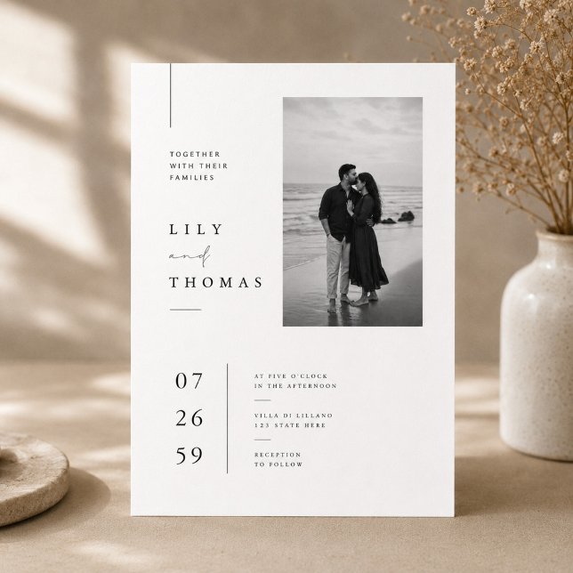 Invitation Conception de carton d'invitation de mariage photo (Créateur téléchargé)