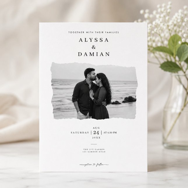 Invitation Conception de carton d'invitation de mariage photo (Créateur téléchargé)