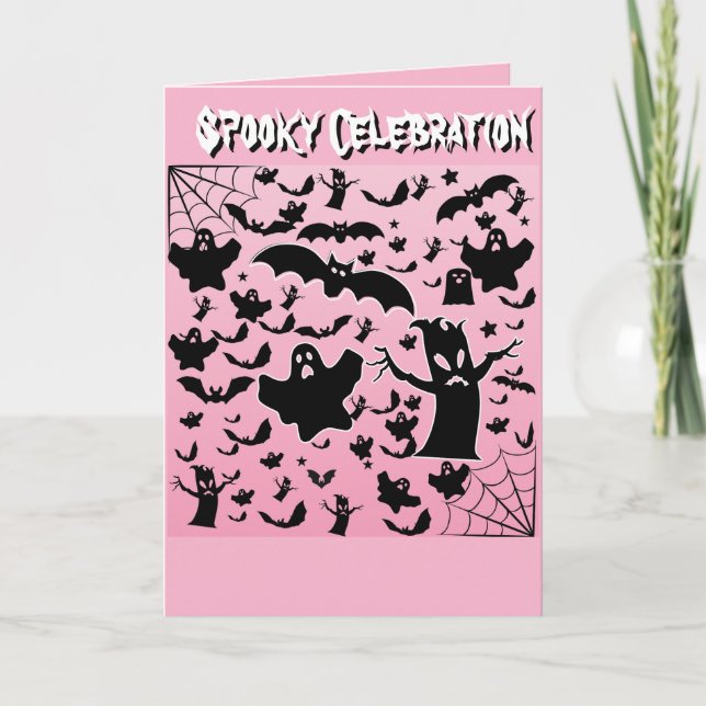 Invitation Conception de célébration de fantômes chauves-sour (Devant)
