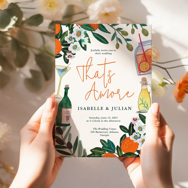 Invitation Conception de célébration de mariage avec cocktail (Mediterranean Italian Greece Lemon White Wedding Invitation)