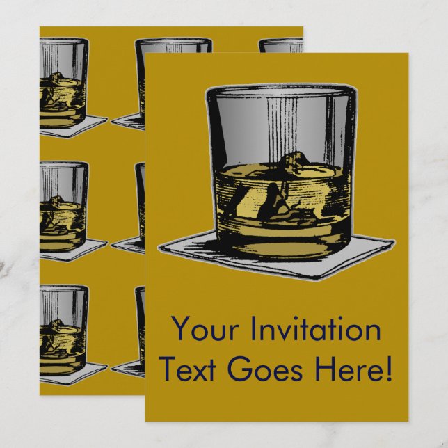 Invitation Conception de cocktails et de serviettes (Devant / Derrière)