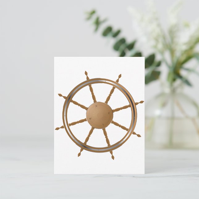 Invitation Conception de compas de roue de navire nautique vi (Créateur téléchargé)