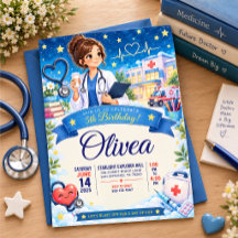 Conception de dos d'invitation d'anniversaire médi