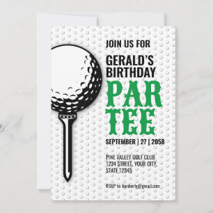 Invitation Conception de fête de golf minimaliste Design