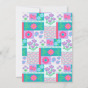 Invitation Conception de fleurs vibrantes en fleurs