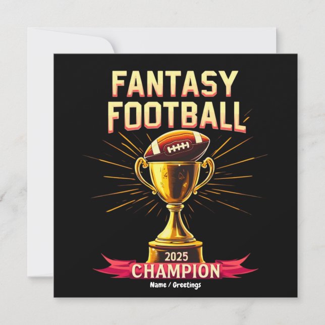 Invitation Conception de football de champion drôle de footba (Devant)