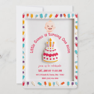 Invitation Conception de gâteaux d'anniversaire avec la front