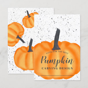Invitation Conception de la sculpture citrouille d'Halloween 