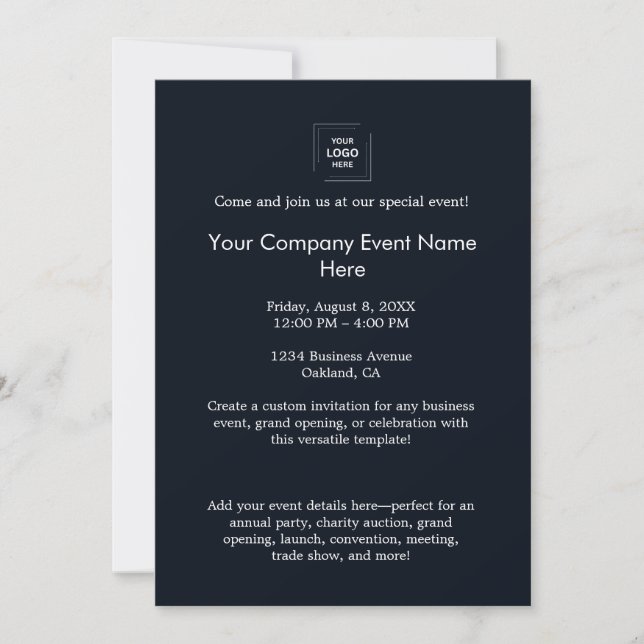 Invitation Conception de l'image de marque pour un événement  (Devant)