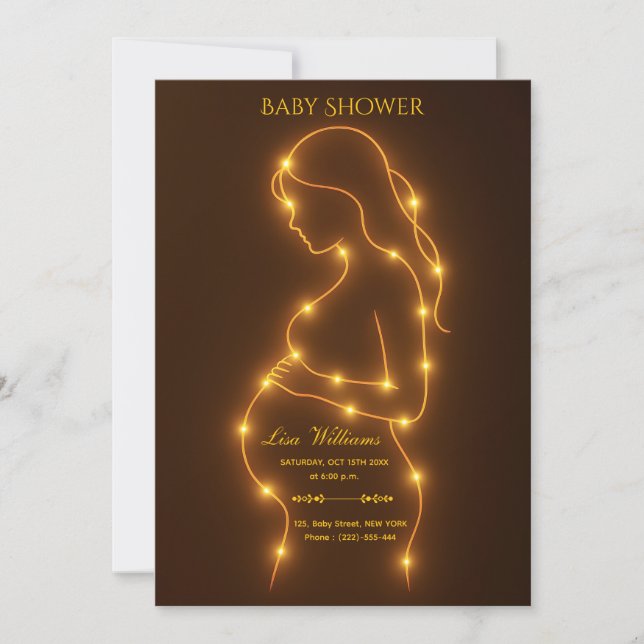 Invitation Conception de lumières brillantes pour la fête de  (Devant)