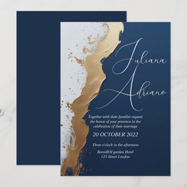 Invitation conception de mariage floral bordeaux mettant en v (Devant / Derrière)
