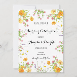 Invitation Conception de mariage florale rustique personnalis