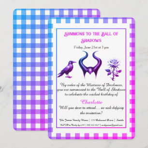 Invitation Conception de script pour anniversaire Dark Fantas