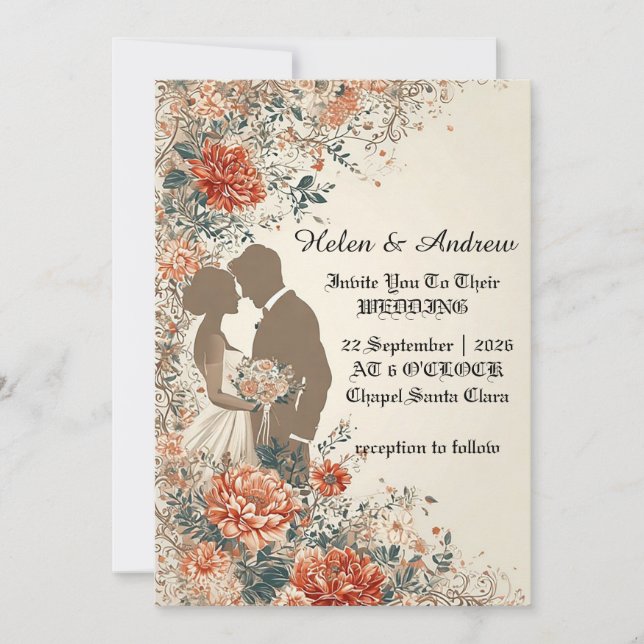 Invitation 🌿 Conception de silhouette personnalisée avec acc (Devant)