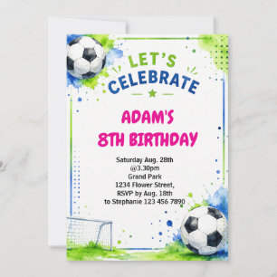 Invitation Conception d'invitation d'anniversaire de football