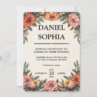 Invitation Conception élégante d'invitation de mariage