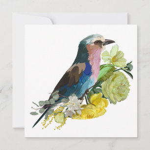 Invitation Conception été avec Lilac Roller de la race