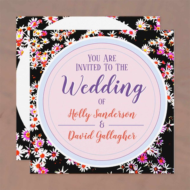 Invitation Conception Florale Élégante Jour de Mariage (Créateur téléchargé)