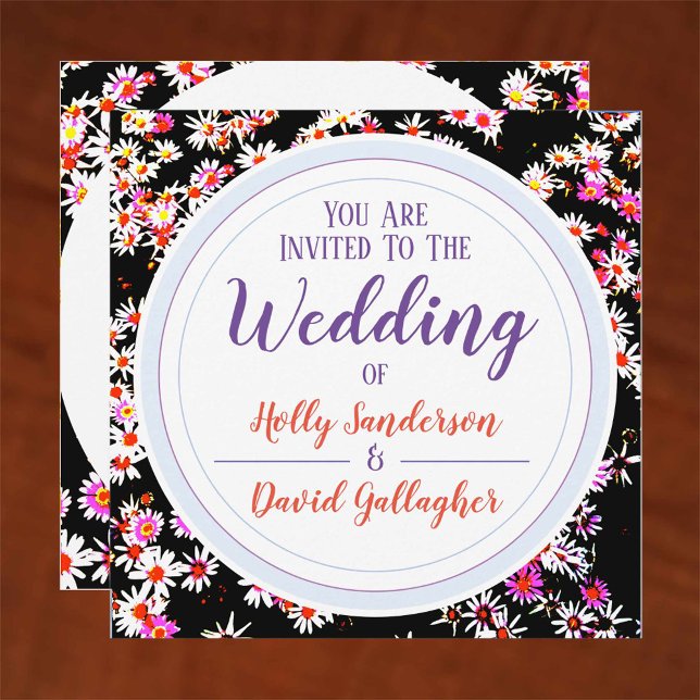 Invitation Conception Florale Élégante Jour de Mariage (Créateur téléchargé)