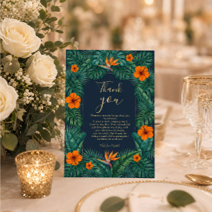 Invitation Conception Florale Tropicale   Hibiscus et Feuilla