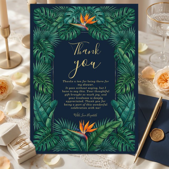 Invitation Conception Florale Tropicale | Hibiscus & Feuillag (#tropicalwedding #weddingdinner#hibiscus #beachwedding #destinationwedding #floralithankyou)