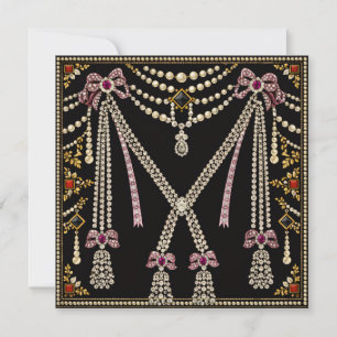 Invitation Conception inspirée de Marie Antoinette bijoux