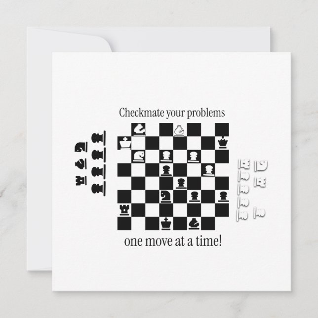 Invitation Conception inspirée des échecs classiques  (Devant)