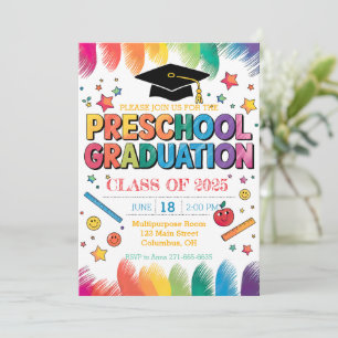 Invitation Conception manuelle modifiable Diplôme préscolaire