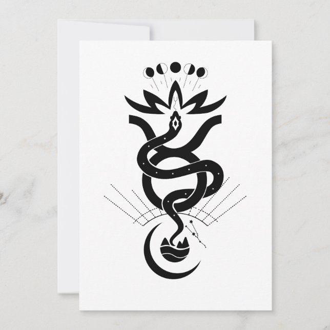 Invitation Conception originale pour l'impression Serpent 202 (Devant)